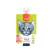Gato Wanpy Creamy Sachê De Atum, Frango e Cenoura 90g
