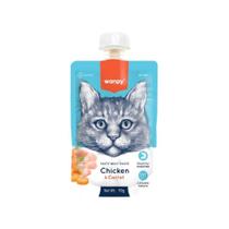 Gato Wanpy Creamy Sachê Frango e Cenoura 90g