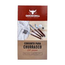 Gaúcho grill conjuto para churrasco c/ 4 peças