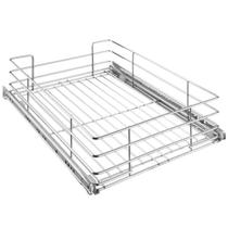 Gaveta 370mm Aramada Deslizante Fruteira Cozinha Multiuso Cromada Corrediças