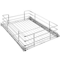 Gaveta 370mm Aramada Deslizante Fruteira Cozinha Multiuso Cromada Corrediças