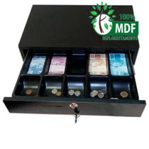 gaveta caixa para dinheiro em MDF preto