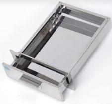Gaveta Cinzeiro em aço inox para churrasqueira de alvenaria - 35 cm x 25 cm x 5cm .