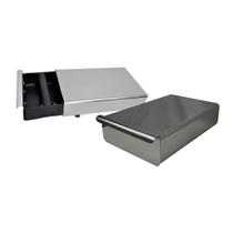 Gaveta de aço inox para borra de café Tocave medidas 43x26x12 cm