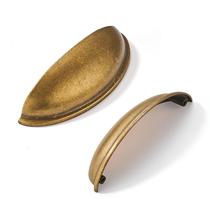 Gaveta de armário de latão antigo khtumeware, pacote com 10 puxadores de 11,4 cm