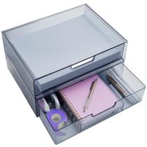 Gaveta de armazenamento StorI STAX de plástico empilhável 32x23x8 cm Conjunto de 2