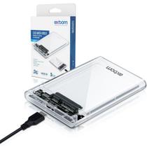 Gaveta de hd 2,5 sata usb 3.0 exbom cghd-35 transparente