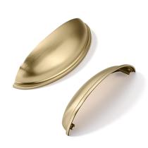 Gaveta de latão escovado dourado khtumeware, pacote com 10, puxa 9,5 cm