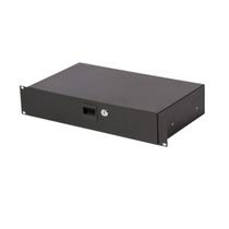 Gaveta de prateleira OnStage RDLS2000 2U Locking Shallow Black Gaveta de prateleira OnStage RDLS2000 2U Locking Shallow Black
