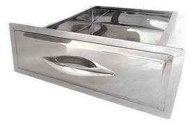 Gaveta Inox P/ Churrasqueiras Em Geral Com Moldura Inox Gaveta Inox P/ Churrasqueiras Em Geral Com Moldura Inox