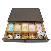 Gaveta Organizadora Dinheiro MDF Pintado 10 Compartimentos Cédulas Moedas Comércio Uso Pessoal Gaveta Organizadora Dinheiro MDF Pintado 10 Compartimentos Cédulas Moedas Comércio Uso Pessoal