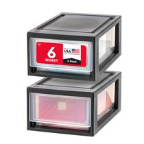Gaveta Organizadora IRIS USA 5,7 L Kit com 2 Unidades Empilháveis Preta Gaveta Organizadora IRIS USA 5,7 L Kit com 2 Unidades Empilháveis Preta