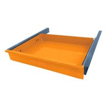 Gaveta Para Bancada 450Mm Cinza E Laranja Presto