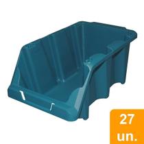 Gaveta para Estante Presto Caixa Box N.5 15x11x25cm Azul - Embalagem com 27 Unidades