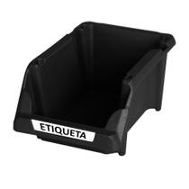 Gaveta Plástica Empilhável Número 03 Preta Presto