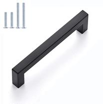 Gaveta quadrada preta Cabinet Pulls Homdiy 160 mm - pacote com 25