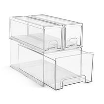 Gavetas de armazenamento Sorbus Large e 2 pequenas caixas de plástico transparente Gavetas de armazenamento Sorbus Large e 2 pequenas caixas de plástico transparente