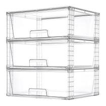 Gavetas Organizadoras Vtopmart 3 Peças Transparentes Empilháveis 38 x 29 x 15 cm Gavetas Organizadoras Vtopmart 3 Peças Transparentes Empilháveis 38 x 29 x 15 cm