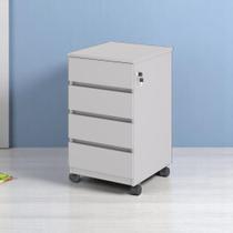 Gaveteiro 04 Gavetas com Trava Volante Cinza