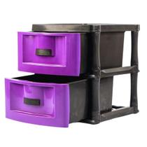 Gaveteiro 2 Gavetas Com Rodízio Organizador Multiuso 50x48x40cm Grande Gavetão Reforçado Gress -