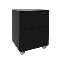 Gaveteiro 3 Gavetas Com Chave 48,8x64,5x43 cm Preto Gaveteiro 3 Gavetas Com Chave 48,8x64,5x43 cm Preto