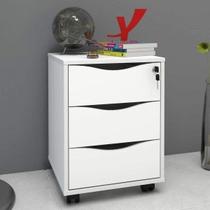Gaveteiro 3 Gavetas com Chave Face Home Office Gaveteiro 3 Gavetas com Chave Face Home Office