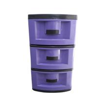 Gaveteiro 3 Gavetas Com Rodízio Organizador Multiuso 70x44x39cm Grande Gavetão
