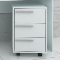 Gaveteiro 3 Gavetas com Rodízios Branco Fosco HO-2929 - Hecol Móveis Gaveteiro 3 Gavetas com Rodízios Branco Fosco HO-2929 - Hecol Móveis