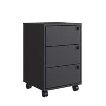 Gaveteiro 3 Gavetas estilo industrial Roma Preto Gaveteiro 3 Gavetas estilo industrial Roma Preto