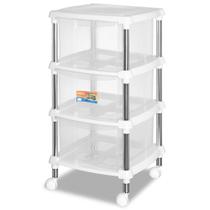 Gaveteiro 3 Gavetas Niquelart Com Rodas Branco Gaveteiro 3 Gavetas Niquelart Com Rodas Branco