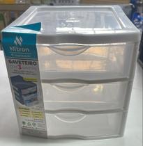 Gaveteiro 3 gavetas plástico preto Nitronplast - NITRONPLAST IND E COMERCIO LTDA Gaveteiro 3 gavetas plástico preto Nitronplast - NITRONPLAST IND E COMERCIO LTDA