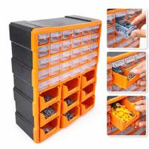 Gaveteiro 39 gavetas caixa organizadora ferramentas parafusos pesca bancada mesa bancada mecanico costura multiuso plast