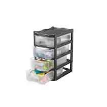Gaveteiro 4 Gavetas 28X18x32 Plástico Preto