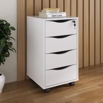 Gaveteiro 4 Gavetas com Chave Bit Home Office Gaveteiro 4 Gavetas com Chave Bit Home Office