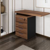 Gaveteiro 4 Gavetas com Chave e Tampo Mesa Lateral Espresso Móveis