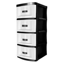 Gaveteiro 4 Gavetas Com Rodízio Organizador Multiuso 90x48x40cm Grande Gavetão Reforçado Gress