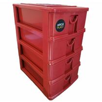 Gaveteiro 4 Gavetas Organizador Multiuso 35X25X44cm Para Talher Joias Bijuterias Ferramentas Arca Plast