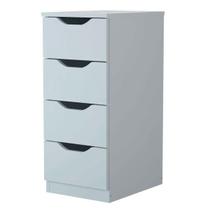 Gaveteiro 4 gavetas para Escritório Quarto Cozinha Multiuso Mesa de Cabeceira Suporta 3kg gaveta