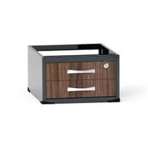 Gaveteiro Aéreo 02 Gavetas P25 PE40 Pandin Walnut e Grafito Gaveteiro Aéreo 02 Gavetas P25 PE40 Pandin Walnut e Grafito