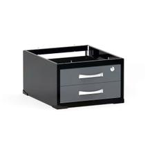 Gaveteiro Aéreo 02 Gavetas Tubolar P25 Pandin Grafito e Preto Gaveteiro Aéreo 02 Gavetas Tubolar P25 Pandin Grafito e Preto