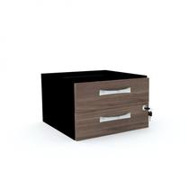 Gaveteiro Aéreo 2 Gavetas Maxxi Preto/Walnut Gaveteiro Aéreo 2 Gavetas Maxxi Preto/Walnut
