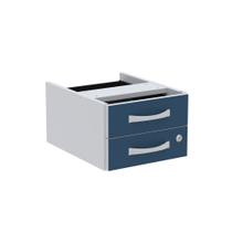 Gaveteiro Aéreo Com 02 Gavetas Maxxi Pandin Azul e Cinza