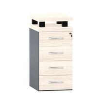 Gaveteiro Alto Com 04 Gavetas PE 40 Pandin Casablanca e Grafito