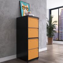 Gaveteiro Arquivo de Aço 4 Gavetas 136,2x47x57 Cm Gaveteiro Arquivo de Aço 4 Gavetas 136,2x47x57 Cm