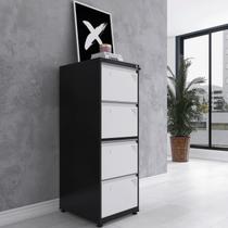 Gaveteiro Arquivo de Aço 4 Gavetas 136,2x47x57 Cm Gaveteiro Arquivo de Aço 4 Gavetas 136,2x47x57 Cm