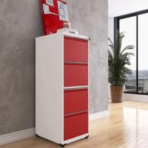 Gaveteiro Arquivo em Aço 4 Gavetas 136,2x47x57 Cm Gaveteiro Arquivo em Aço 4 Gavetas 136,2x47x57 Cm