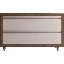 Gaveteiro Bold 76X45x43 GBRBME80 Madeirado Escuro/Branco Supremo Bongut