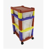 Gaveteiro colorido c/ 3 gavetas sortido Gaveteiro colorido c/ 3 gavetas sortido