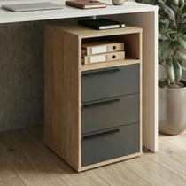 Gaveteiro com 3 Gavetas e 1 Nicho Organizador Office 35cm BRV Móveis Gaveteiro com 3 Gavetas e 1 Nicho Organizador Office 35cm BRV Móveis