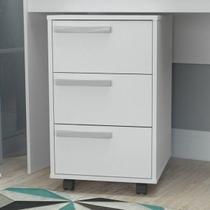 Gaveteiro com 3 Gavetas e Rodízios B26 - Branco